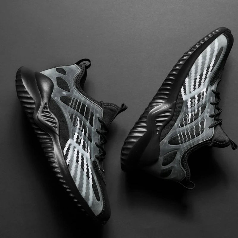 Air Cushioning Jogging Shoes Men's Running Training Sports Shoes Breathable Casual Light Walking Shoes Large Size Zapatos Hombre