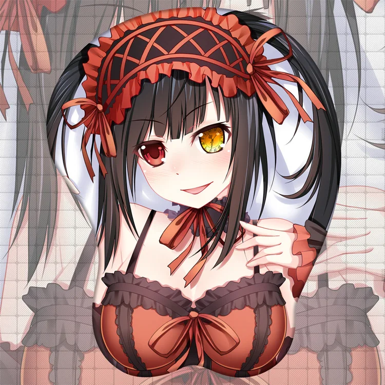 3D коврик для мыши Tokisaki Kurumi в стиле аниме Дата и прямая трансляция Himekawa Yoshino