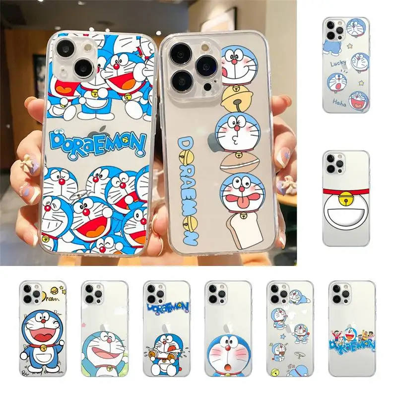 

Cartoon Doraemon Phone Case For Iphone 7 8 Plus X Xr Xs 11 12 13 Se2020 Mini 14 Promax Case