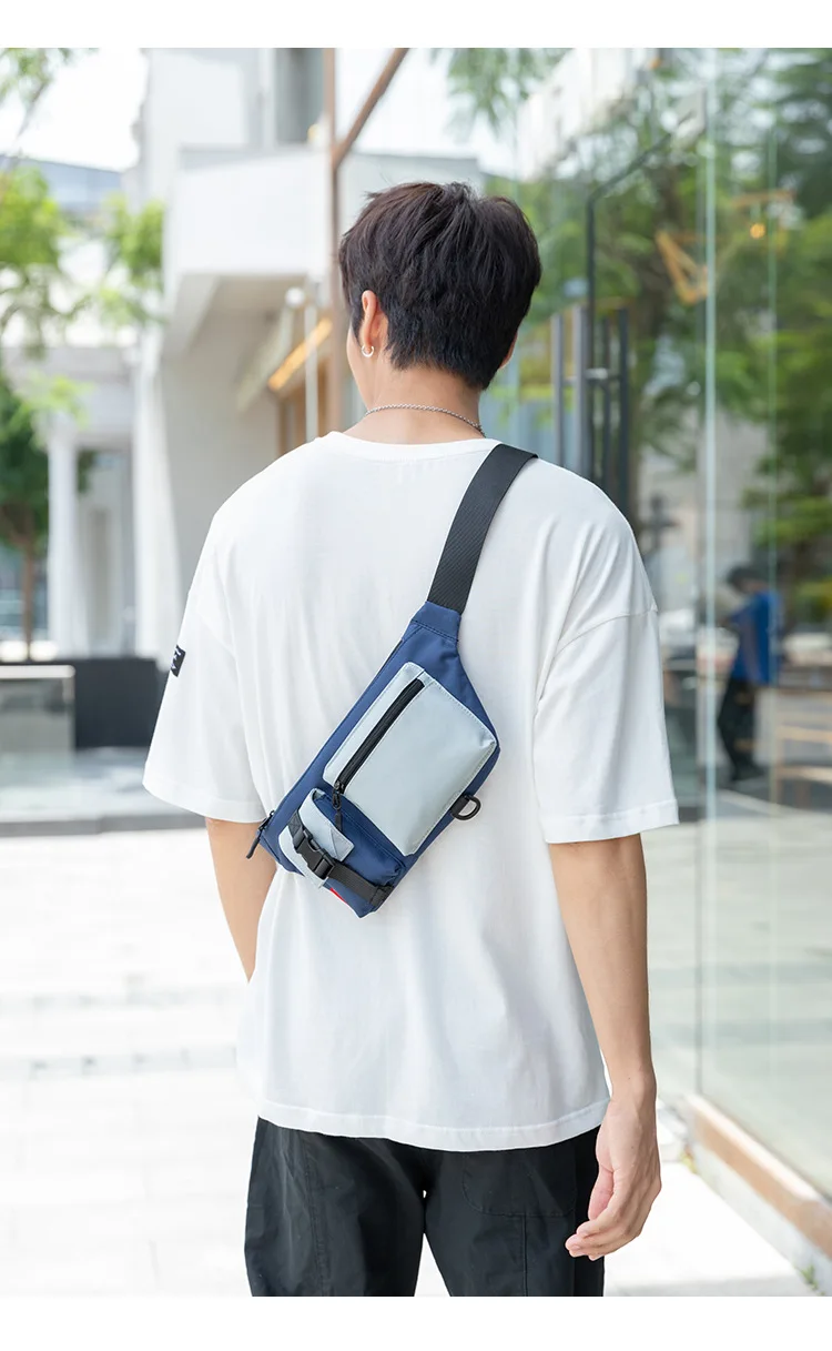 

Модная новая простая индивидуальная Повседневная модная нишевая дизайнерская мужская повседневная спортивная нагрудная сумка через плечо в стиле Ins