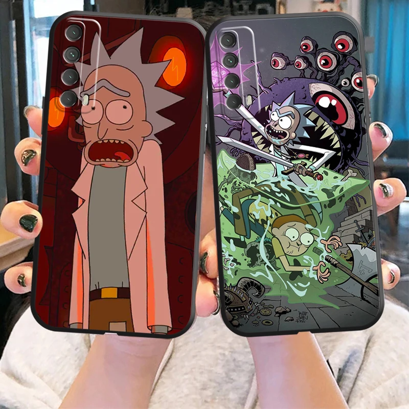 

Funny Carton Rick And Morty US Phone Case For Huawei Y6P Y6 2019 Y7S Y7 2019 Y7P 2020 Y8P Y9A Y9 Prime 2019 Y9 2019 Funda Cover
