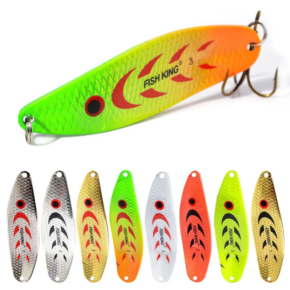 

18g 27g 3D Fish Eye Realistic Spinner Fishing Lure Metal Bait Sequin Spoon Metal Bait Paillette Hooks Fishing Tackle Accessory