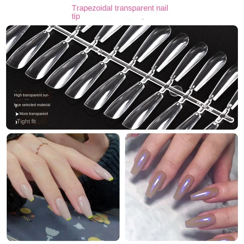 

504pcs/box False Nail Clear Transparent Seamless Full paste Nail Art For Nails Manicures