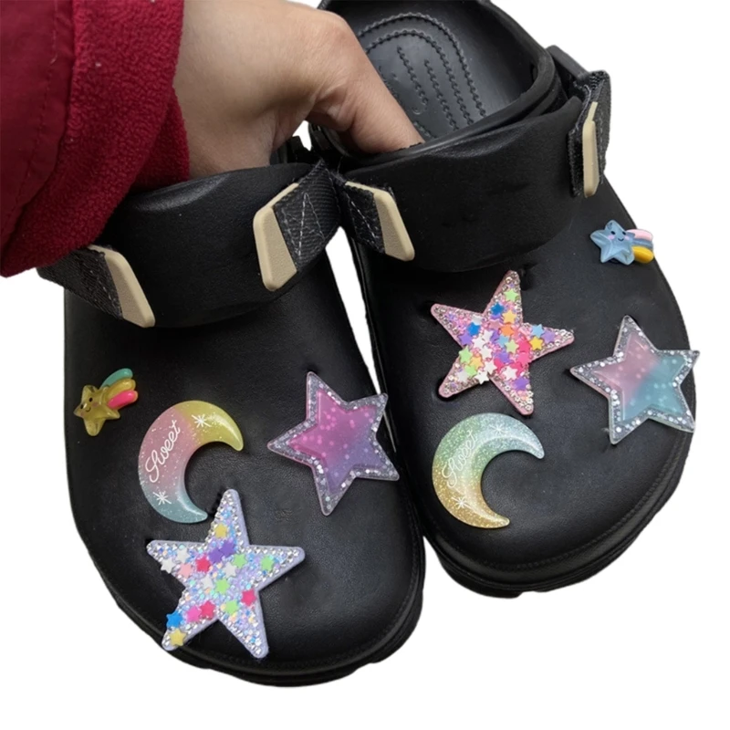 

Пятиконечная звезда Луна украшение для обуви подходят для сандалий