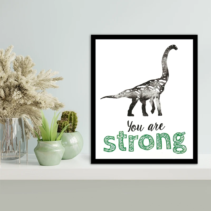 4 шт. настенные рисунки с динозавром для комнаты маленьких мальчиков детские