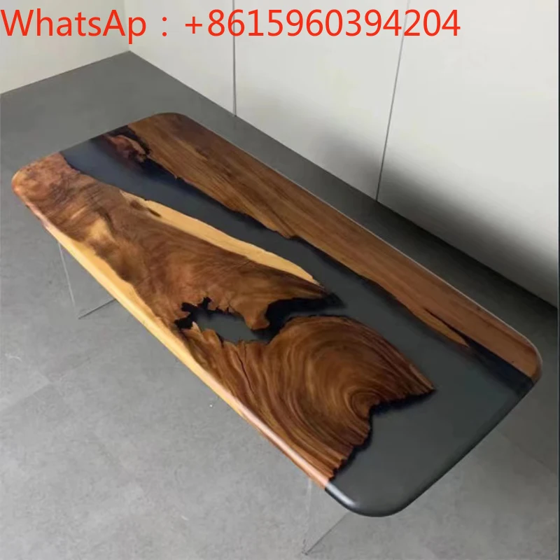 Современный обеденный стол из дерева с эпоксидной смолой | AliExpress