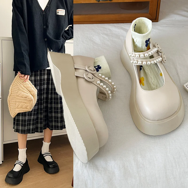 

Lolita shoes new platform shoes elegant retro Mary Janes Japanese JK soft girl uniform high heel pumps college girls women shoes