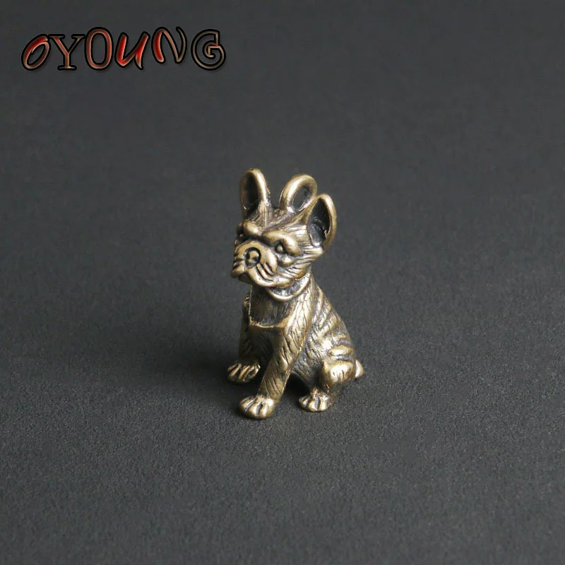 

Retro Style Brass Mini SharPei Dog Casting Animal Figurine Sculpture Home Office Room Desktop Decoration Collect Ornaments Gift