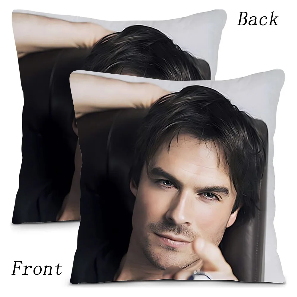 Чехол для подушки Ian Somerhalder Joseph Morgan Potrait The Vampire Diaries декоративная наволочка дивана