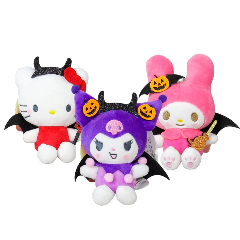 

Аниме мультфильм Sanrio брелок Хелло Китти коллекция Хэллоуина плюшевая игрушка My Melody Kuromi Мягкая Подвеска плюшевая кукла детский подарок