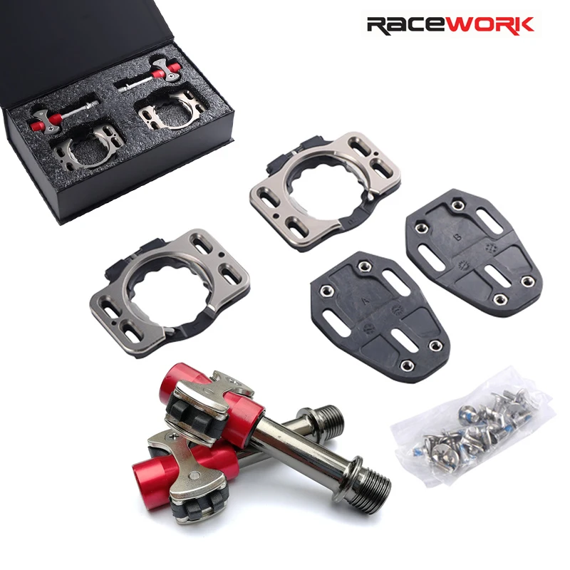 

Ultra-light Titanium Alloy Lollipop Self-Locking Pedal Steel Shaft/Titanium Shaft Bicycle Lock Pedal for Road Bikes Pedal Clamp