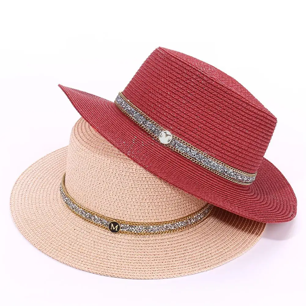 

2022 New summer sun hat Adjustable Sun Hat With Wide Brim Fashionable Big Brim Sun protectionCap Beach Travel Visor Straw Hats