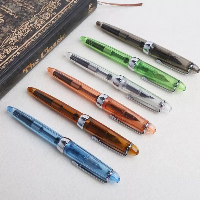 

Transparent color Fountain pen 0.5mm fine Iraurita head Resin body Signature Jinhao 992 Stationery Office school supplies