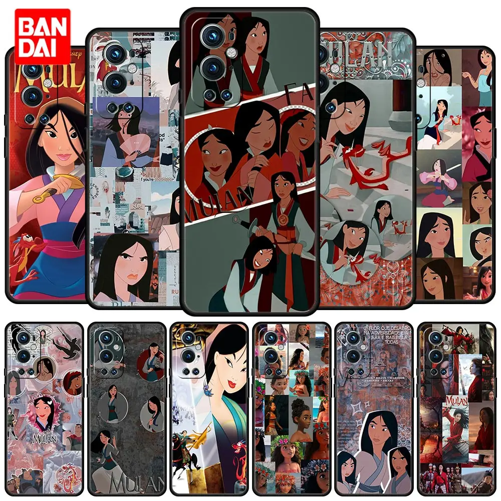 

Cover Case for OnePlus 8 8T 9 9R 9RT 10 Pro Nord CE N200 2 N100 N10 5G Bag Capa Armor Phone Soft Cartoon Disney Mulan Princess