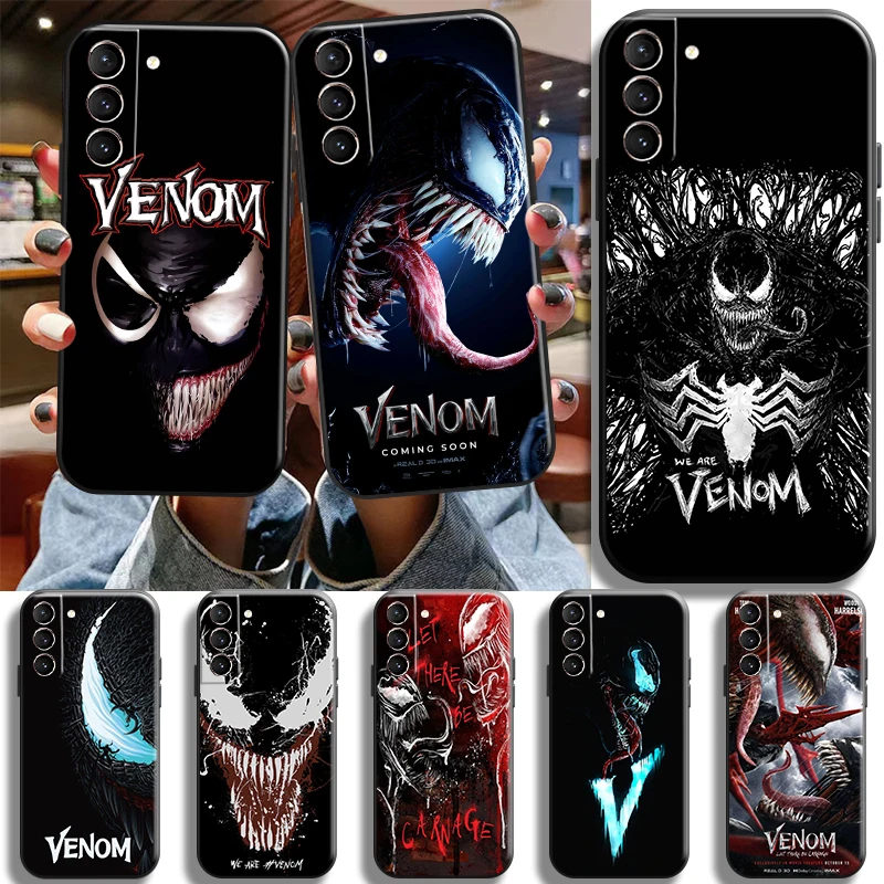 

Marvel Avengers Venom For Samsung Galaxy 22 20 21 FE Ultra Plus 5G S10 S10E Lite Plus 5G Phone Case Full Protection Cover
