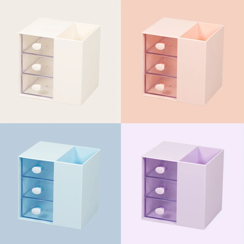 

Box Ins Organizer Childrens Cosmetics Cartoon Kawaii Pen Multifunctional Desktop Creative Student Storage Stationery Cute Holder