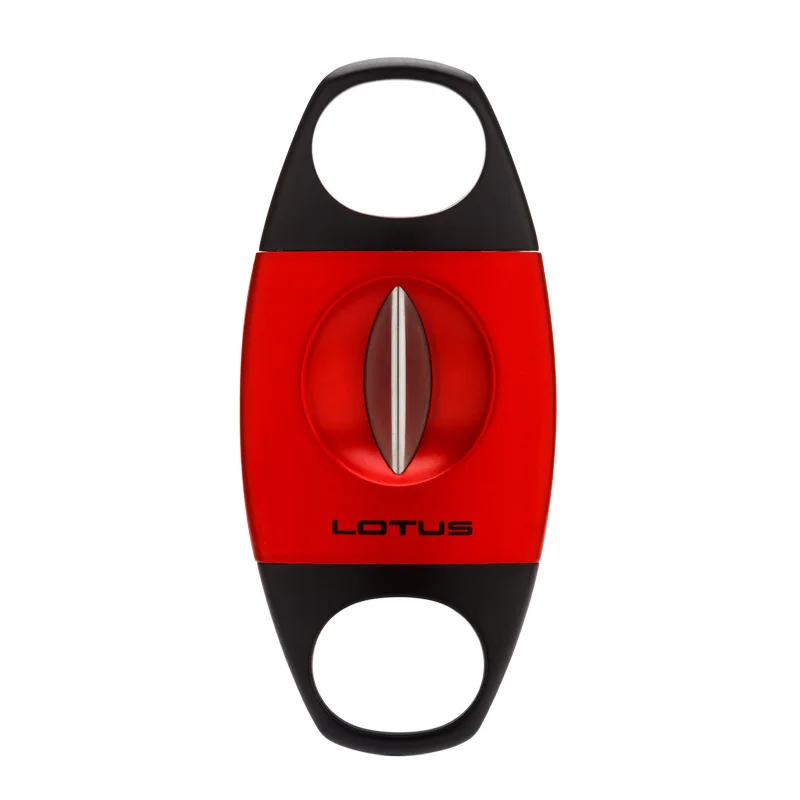 

LOTUS Luxury Protable Cigar Cutter Stainless Steel V Type Exqusite 4 Color Choose Smooth Sharp Travel Knife with Gift Box CT-062