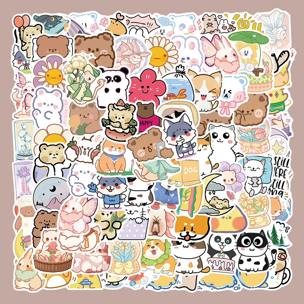 

10/30/50PCS New Animal Cartoon Personality Creative Computer Luggage Mobile Phone Chair Decoration Waterproof Sticker Wholesale