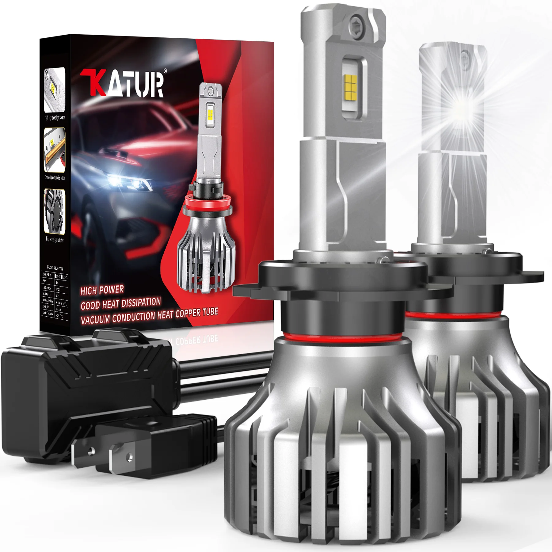 2 шт. Автомобильные светодиодные лампы Canbus 6500 лм 300 к