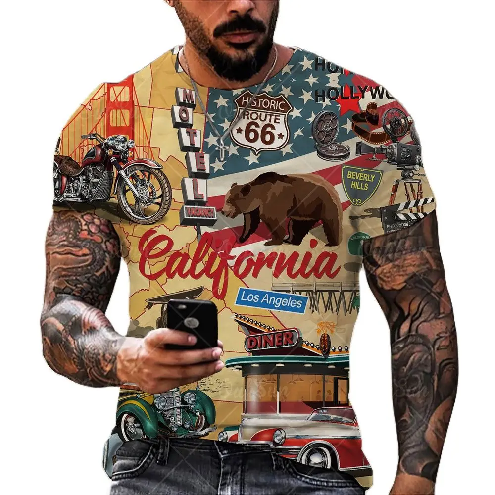 Футболка мужская оверсайз с коротким рукавом и принтом Орл