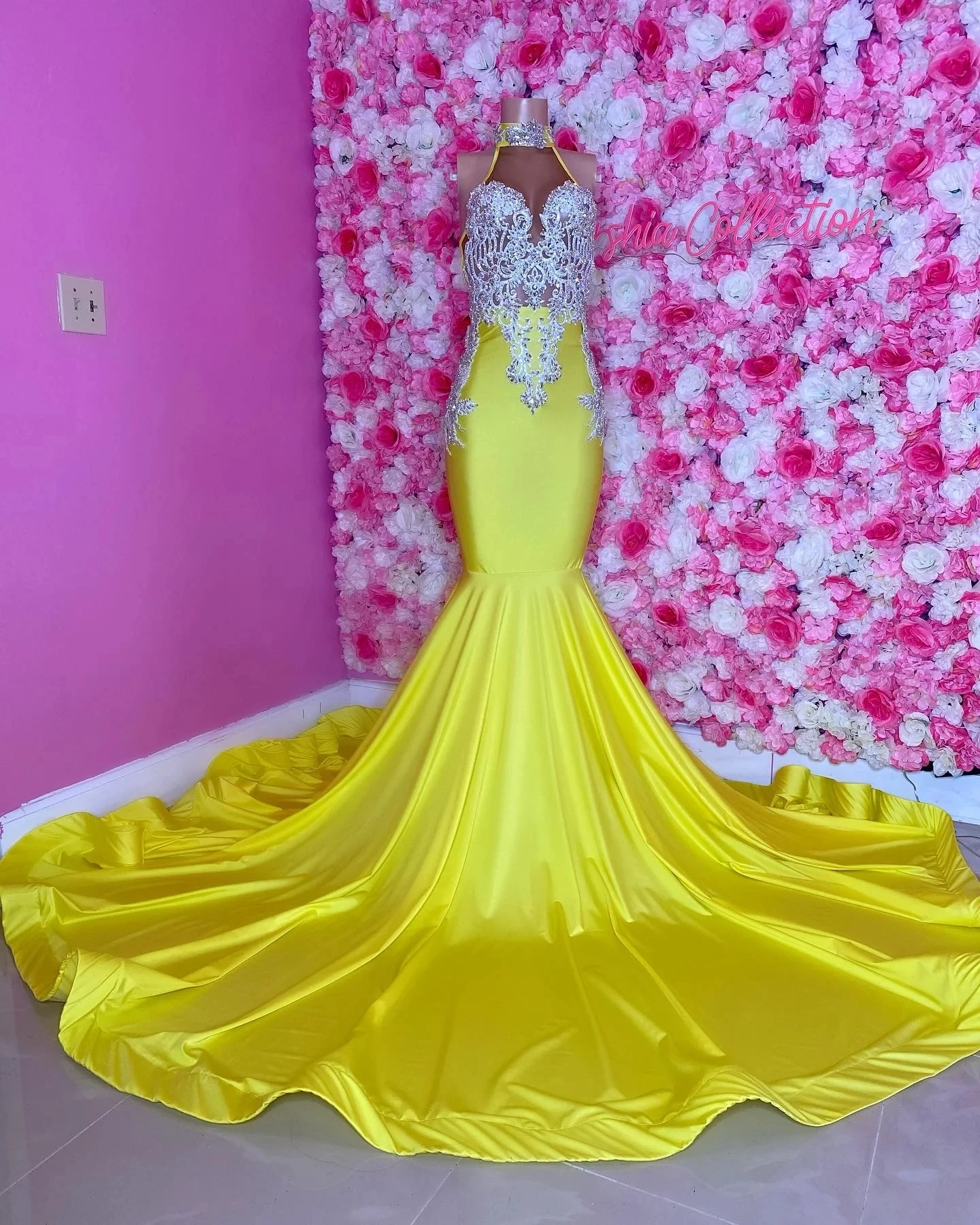 

Yellow African American Prom Dresses Mermaid Sweetheart Appliques Beaded Black Girls Nigeria Robe De Soiree Evening Dresses Gown