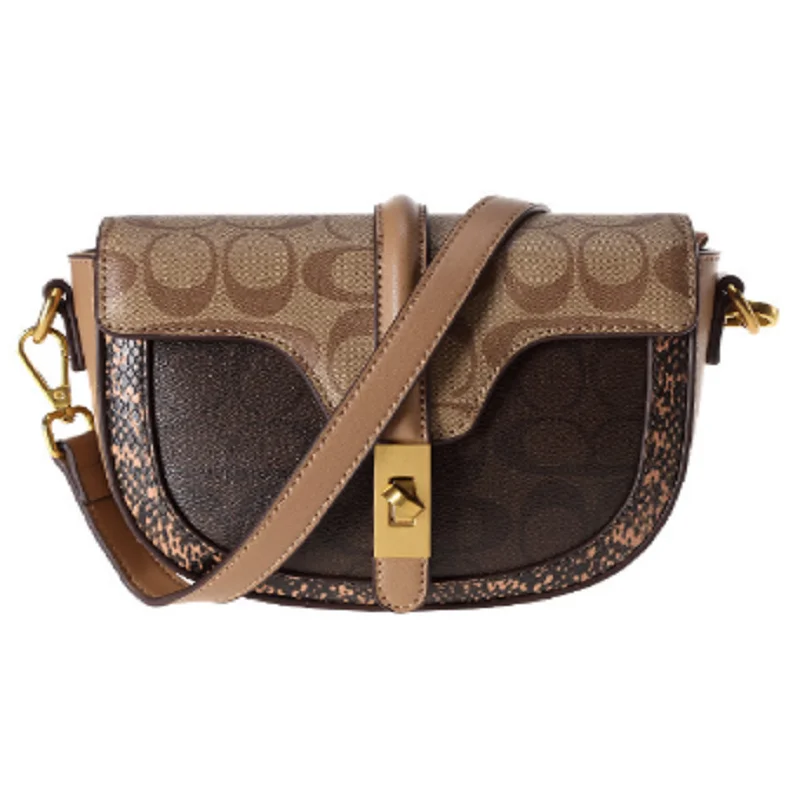 

Миниатюрная круглая седельная сумка на одно плечо, Женский мессенджер в стиле ретро, маленькая круглая сумочка с надписью и узором СС для пр...