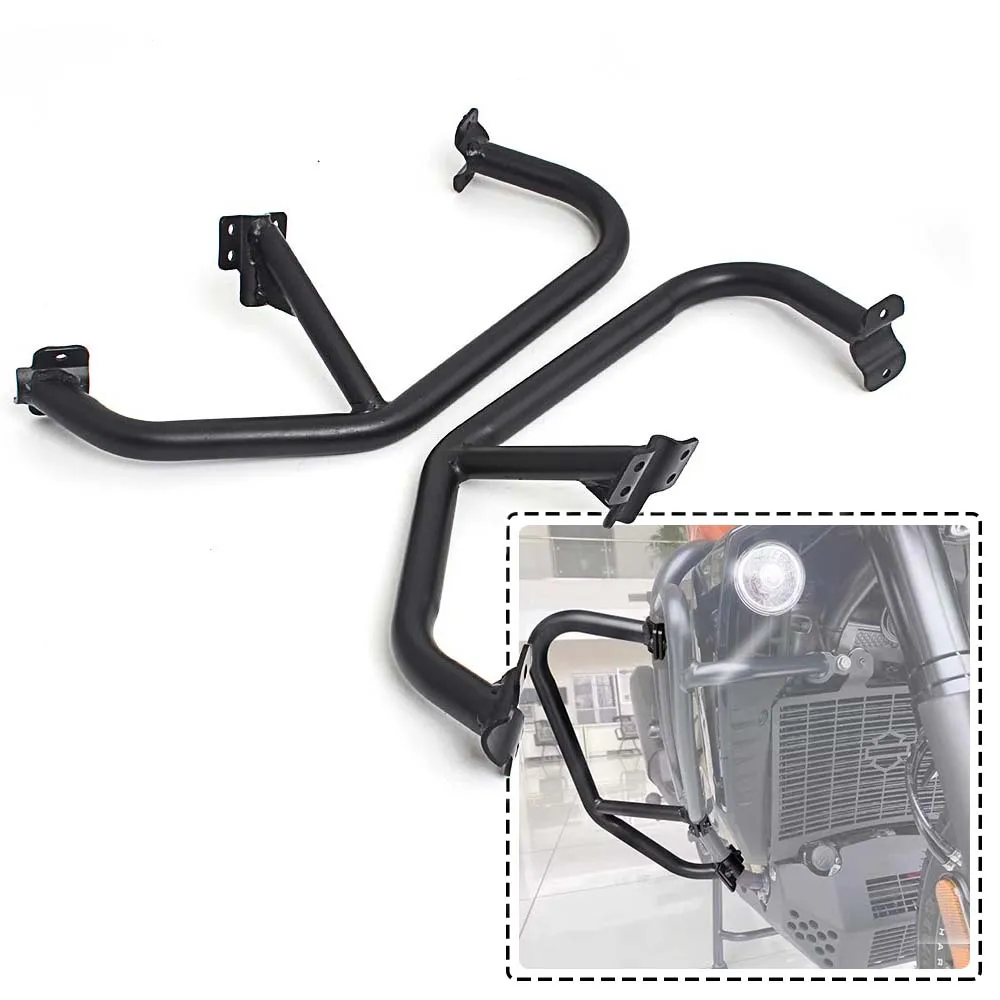 

Motorcycle Black Steel Highway Crash Bars Bumper Engine Guard Protector Bar For Harley Pan America 1250 RA1250 RA1250S ADV 21+