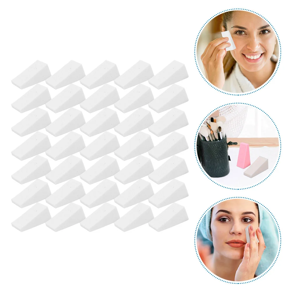 

50 Pcs Triangle Makeup Puff Beauty Applicator Wet Dry Dual-use Small Sponges Natural Latex (nr) Woman Blenders