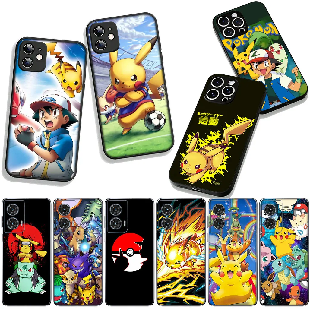 Фото Phone Cover for Xiaomi Poco F6 F7 Ultra F5 F3 X7 X6 X5 X3 NFC M7 M6 Pro C75 C65 C71 C61 Case P-Pokemons P-Pikachus Cute №5