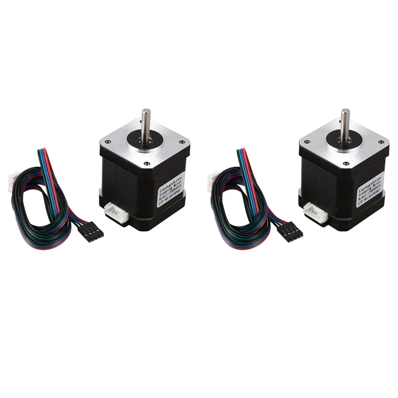 

2Pcs Nema 17 Stepper Motor 48Mm Nema17 Motor 42Bygh 2A 4-Lead ( 17Hs8401 ) Motor 1M Cable For 3D Printer Cnc Xyz Motor