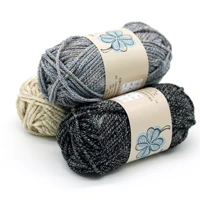 3pcs 50gball 8 color ribbon yarn wool ramie blended fancy yarn wool ball soft and light woven diy sweater scarf etc