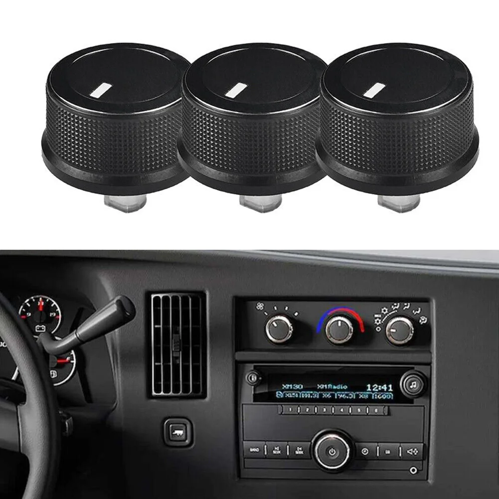 

3x AC Heater Control Knob Air-con Buttons Switch For Chevrolet Express 84793085 Temperature Control Knob Replacement