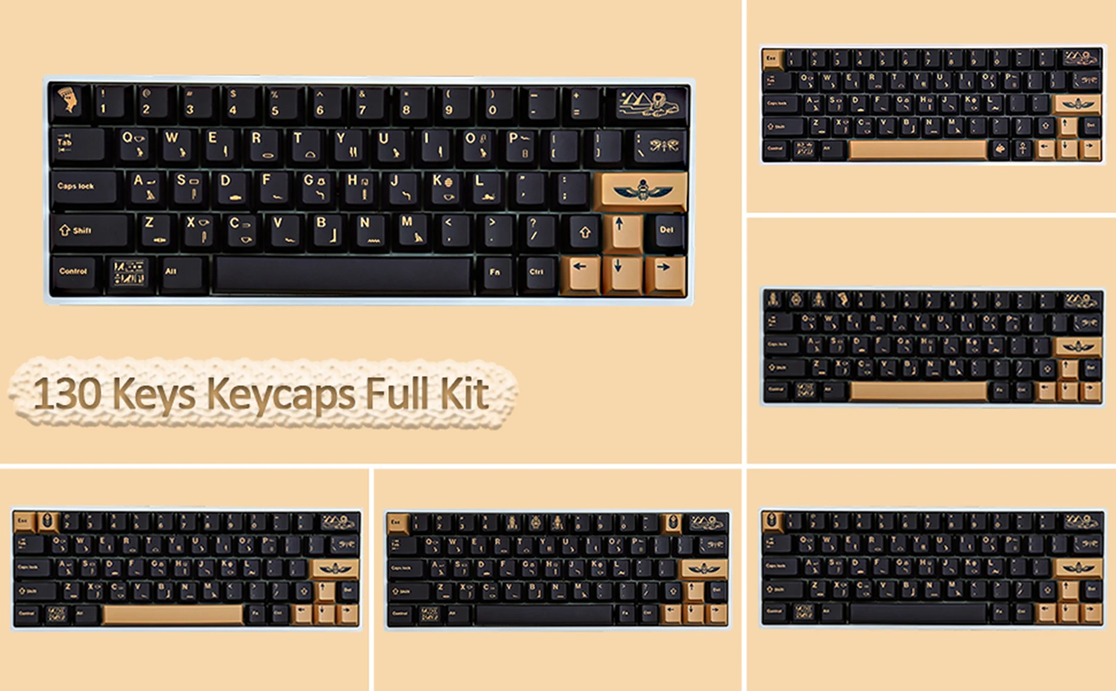 Фото Клавиши GMK имя Фараона PBT, 129 клавиш, вишневый профиль, краситель SUB GMK, персонализированные колпачки клавиш для механической клавиатуры Cherry MX Switch №2