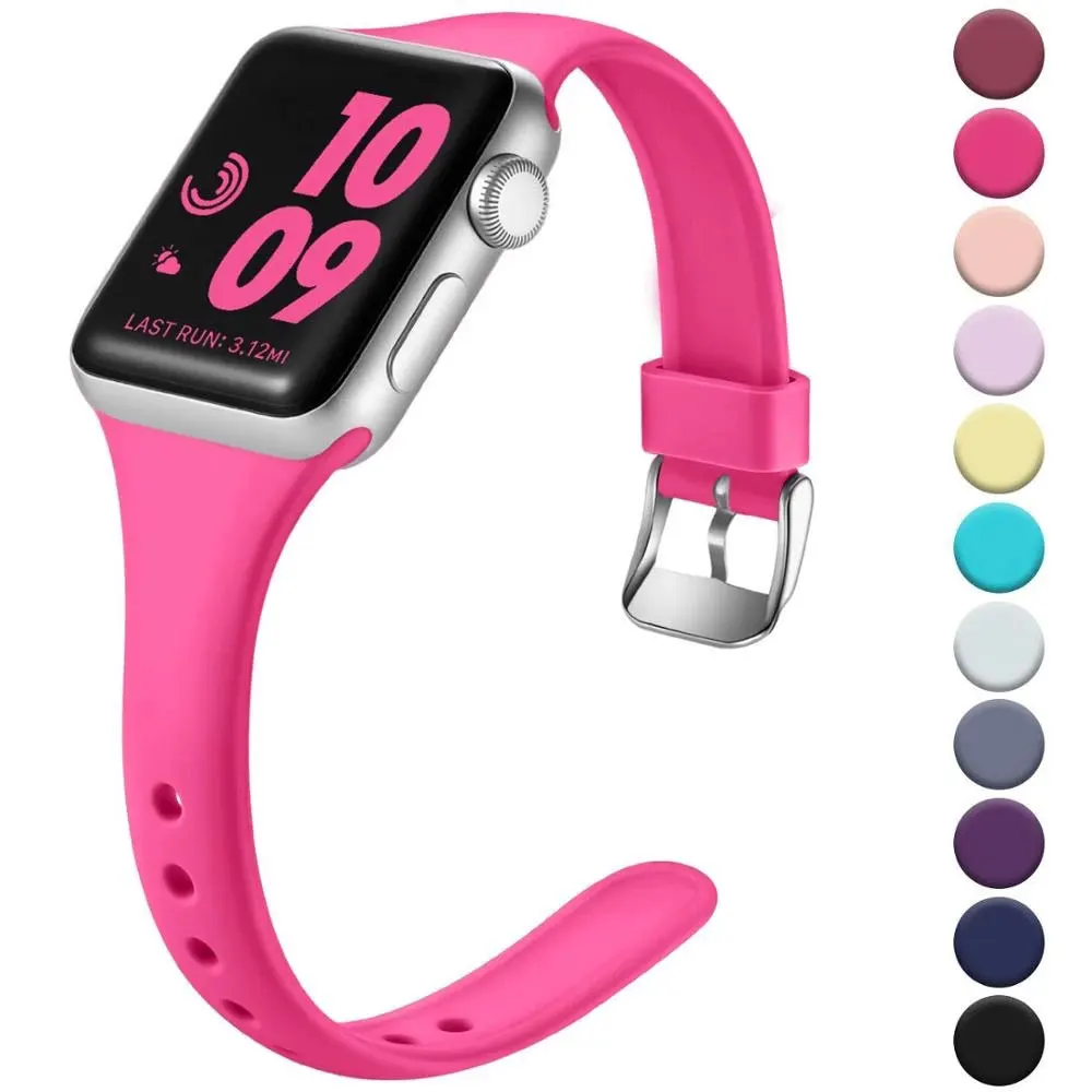 

Силиконовый ремешок для Apple watch band 44 мм 45 мм 42 мм, браслет для iWatch 40 мм 38 мм 41 мм, correa apple watch series 6 7 5 3 SE
