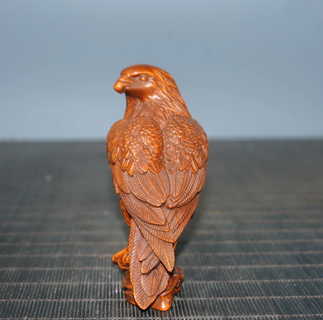 Китайская резьба по орлу из натурального бокса индивидуальное украшение для