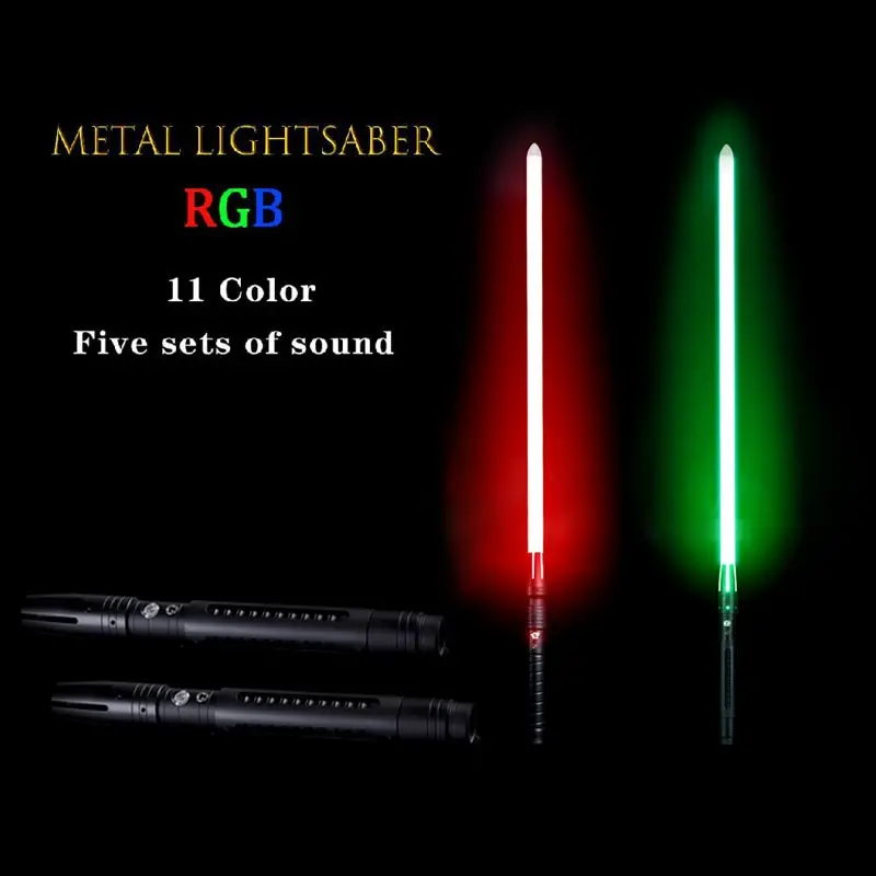 YQ-монохромный/rgb световой меч джедая, лазерный меч, металлическая ручка, сила Fx, дуэль, косплей, Рождественский светящийся меч, игрушка, подар...