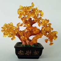 natural crystal topaz fortune tree home decoration ornaments