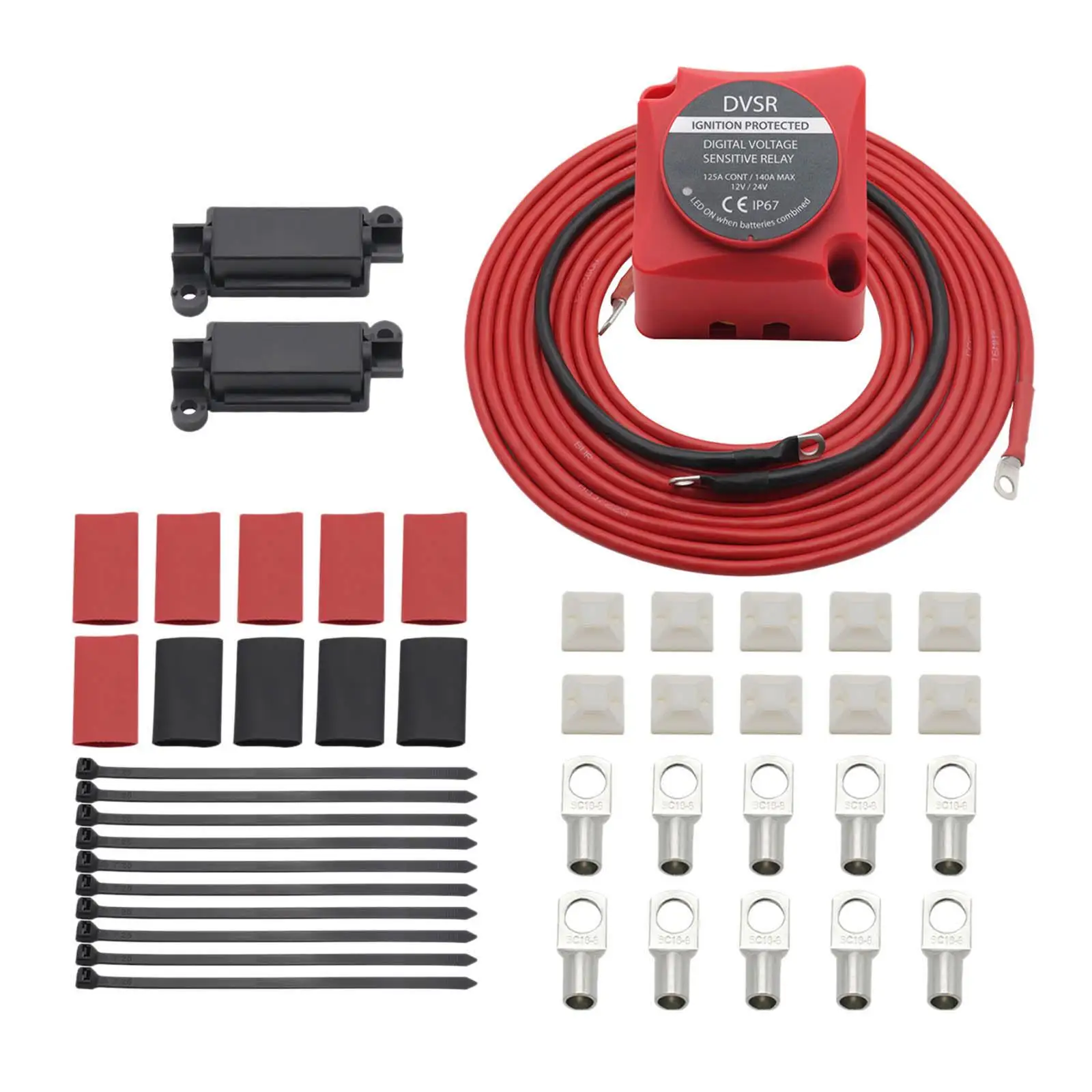 

12V/24V Universal Dvsr Dual Battery Isolator, Automatic Charging Metal