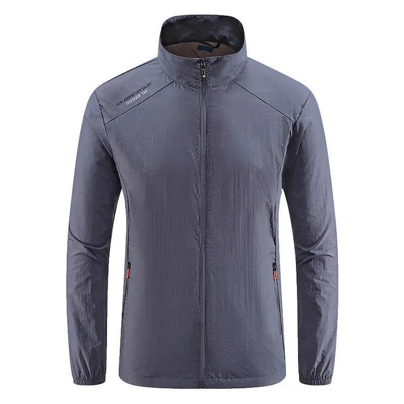 Летняя Мужская дышащая водонепроницаемая куртка из ледяного шелка