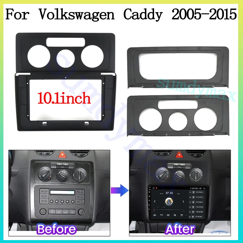 

10.1 Inch Car Radio Fascia Frame Adapter Android Stereo Dashboard Kit Face Plate For Volkswagen VW Caddy 2004-2015