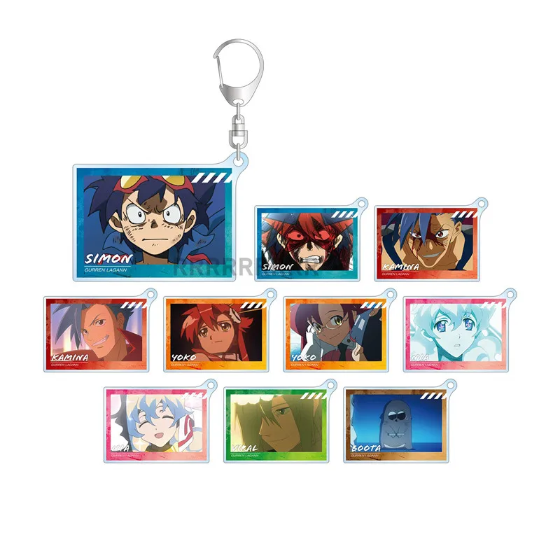 

Teggen Toppa Gurren Lagann Shimon Anime Figure Keychain Key Buckle Pendant Models Kamina Anime Keychain Accessories Toys Gifts