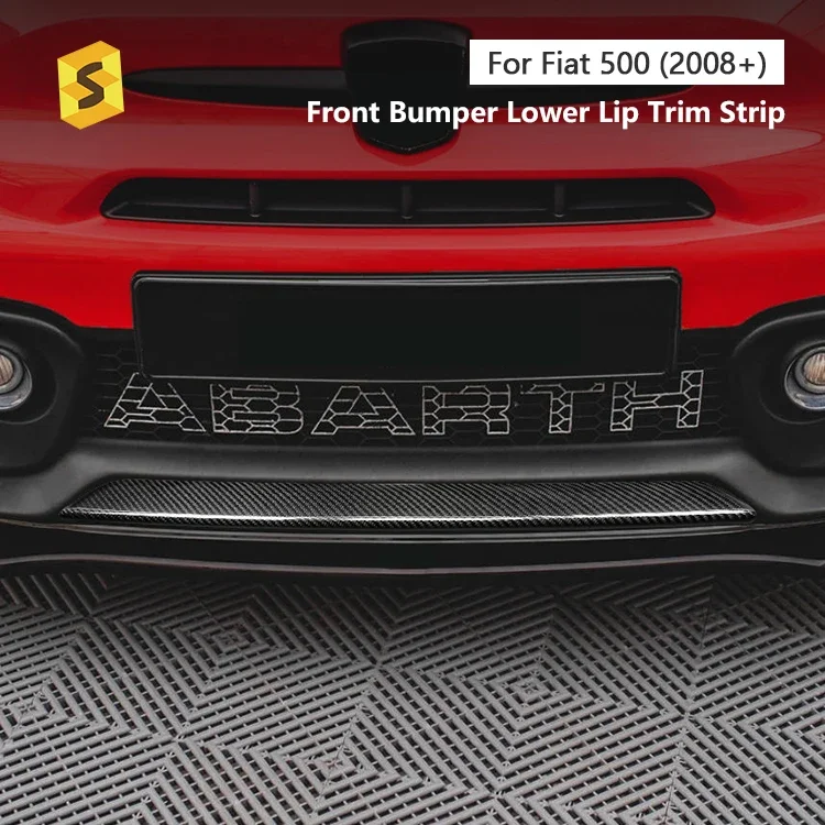 Фото Shasha Carbon для Fiat, нижняя накладка на передний бампер, внешние аксессуары из настоящего углеродного волокна для Abarth 595 №2