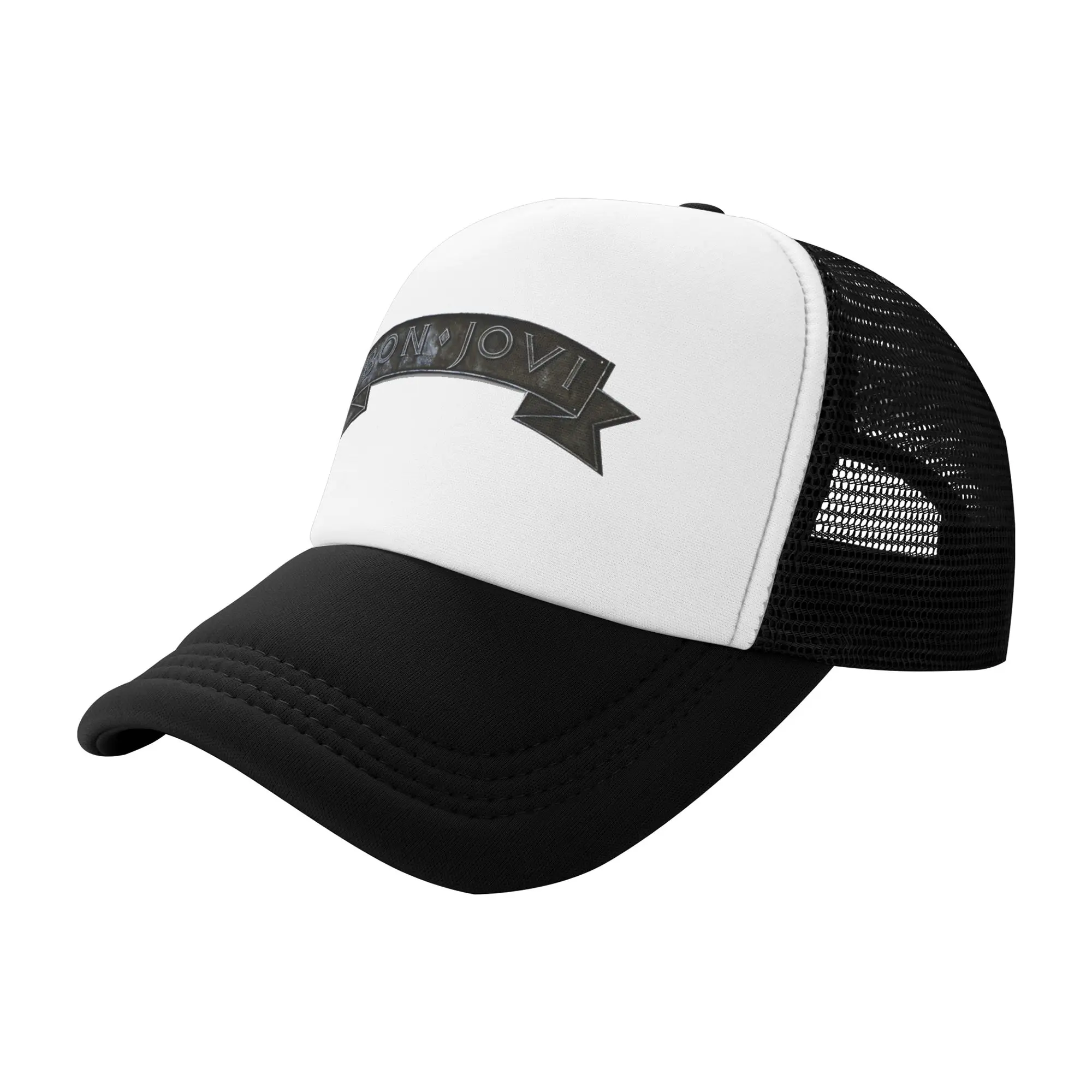 Фото Модная бейсболка Bon Jovi Rustic Resonance Mesh, винтажная черная кепка с эффектом потертости №2