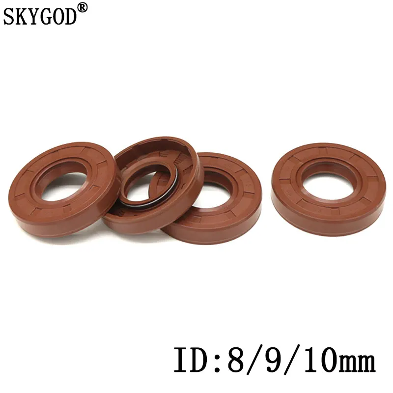 

ID 8/9/10mm FKM Oil Seal TC-8/9/10*14/15/16/17/22/26/28*5/7/8/10 FKM Double Lip Oil Seal