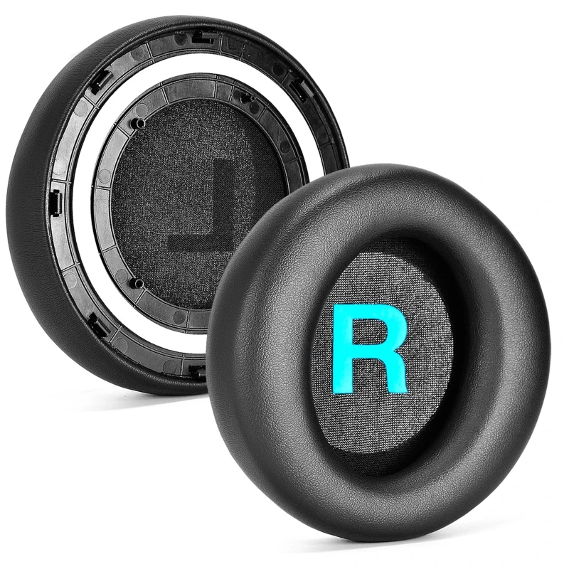 

Quality Leather Headphone Ear Pads Compatible with Legion h300 h500 Headset Earmuffs Perfectly Fit Buckle Ear Pads