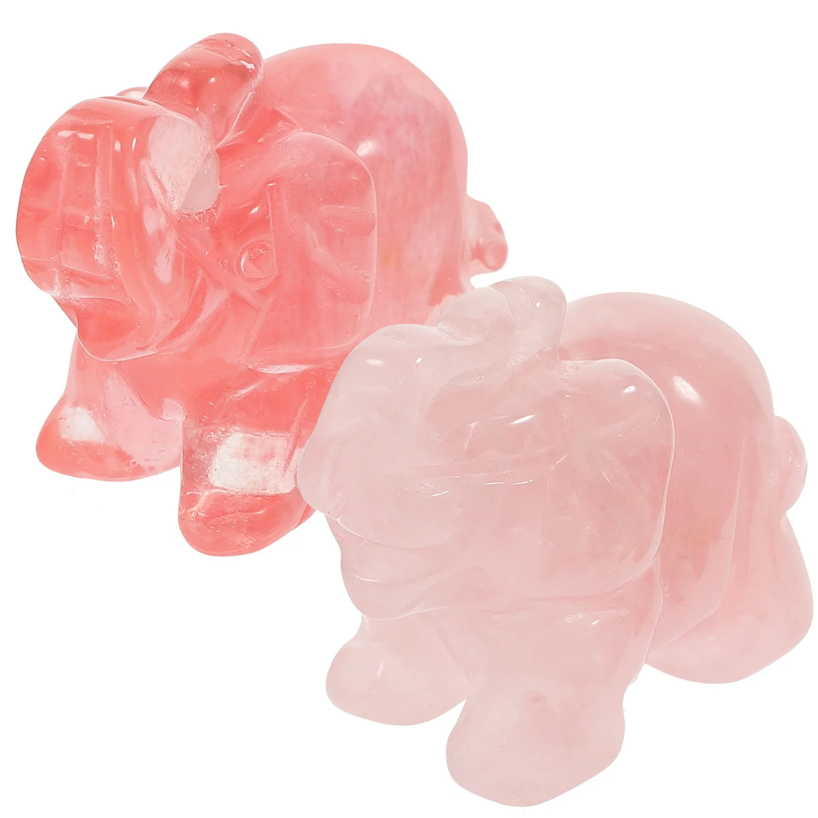 

Elephant Statue Crystal Sculpture Ornament Elephatnt Figurine Figurines Luck Good Pocket Desktop Mini Decor Amulet Gift Business