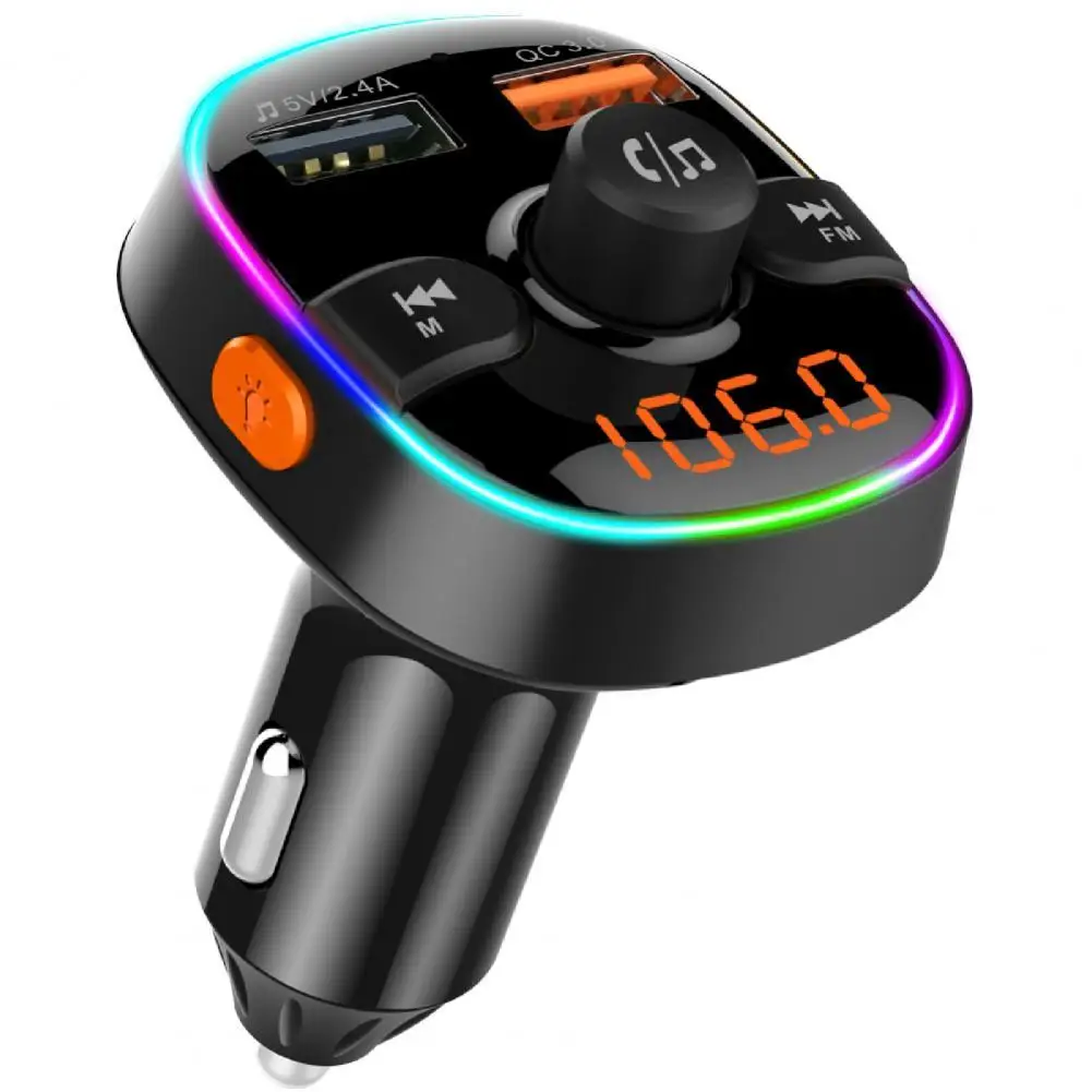 

3.1A USB Car FM Transmitter Car Wireless Bluetooth 5.0 FM Radio Modulator Car Kit Car Charger Handsfree Audio MP3 Player