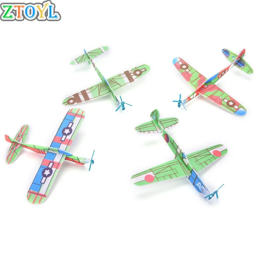 

12Pcs/lot DIY Assembly Flapping Wing Flight Flying Kite Paper Airplane Model Imitate Birds Aircraft Toys For Children
