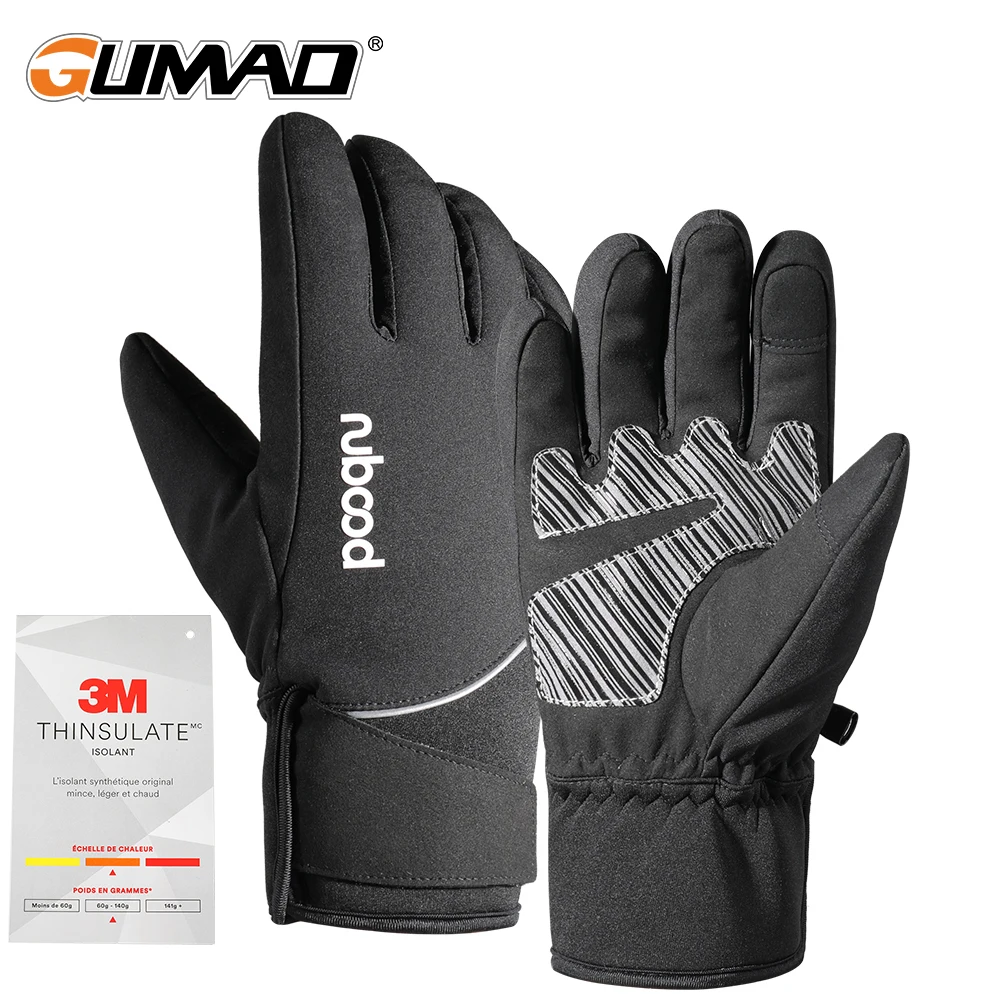 

Men Winter Cycling Gloves 3M Thinsulate Thermal Cold Wind Waterproof TouchScreen Bicycle Outdoor Skiing Hiking Full Finger Women