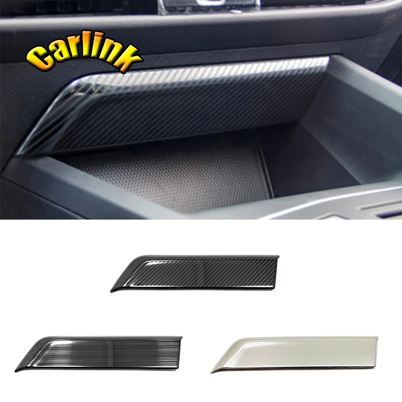 

For Volkswagen VW Golf 8 MK8 2020 2021 2022 Stainless Steel Car Storage box top front row USB trim strip interior accessories